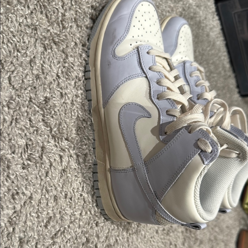 Nike Cream and Gray High-Top Sneakers